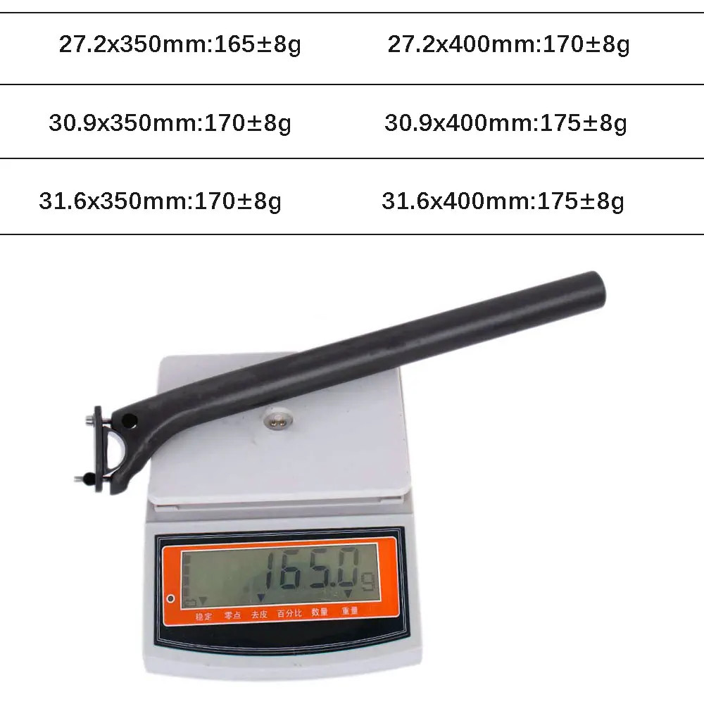 Elitaone Carbon Fiber Seatpost 27.2/30.9/31.6Mm Matte Black Offset 20Mm Lightwei