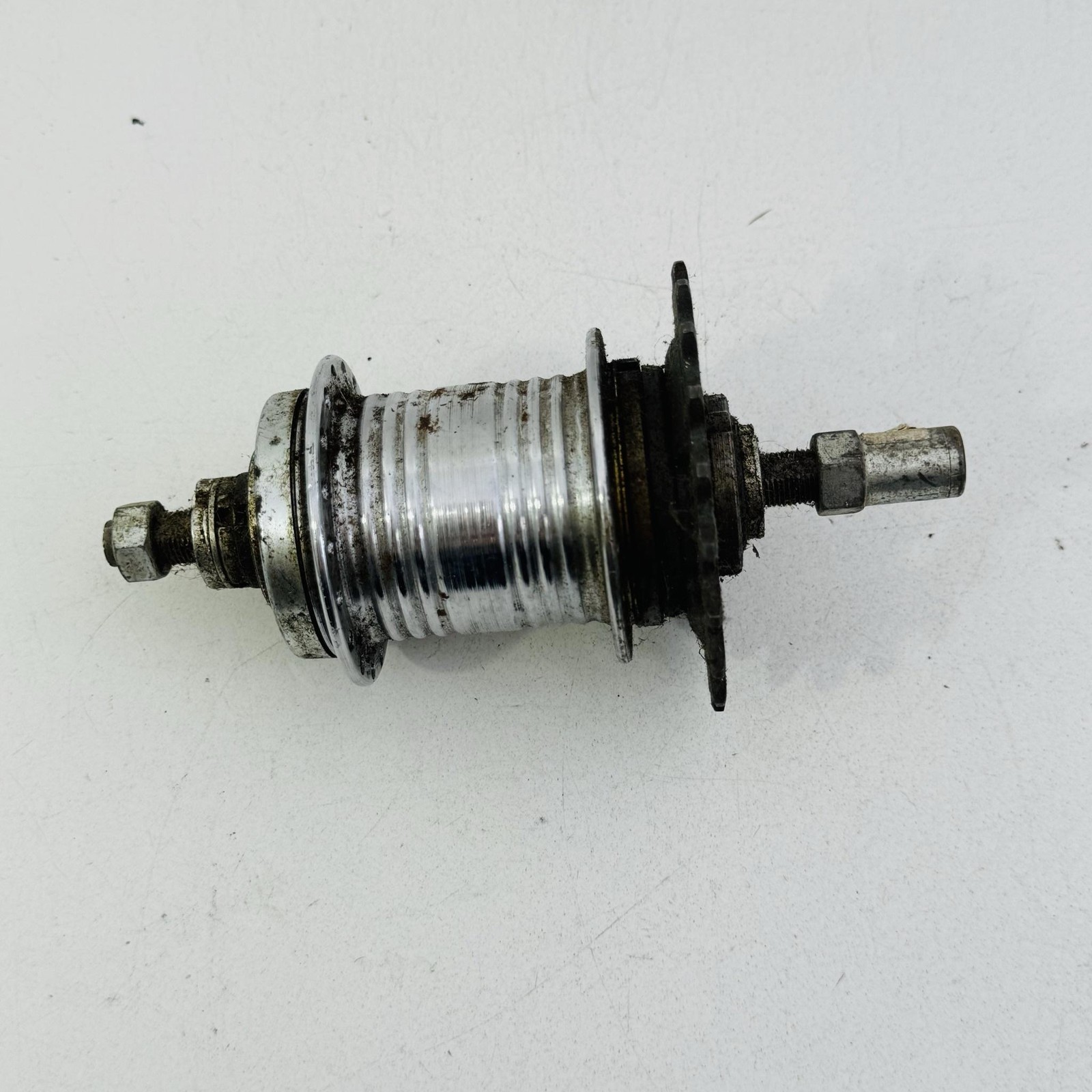 Vintage Sachs Torpedo Dreigang Coaster Hub 3 Speed 36H 110mm Silver Germany A53