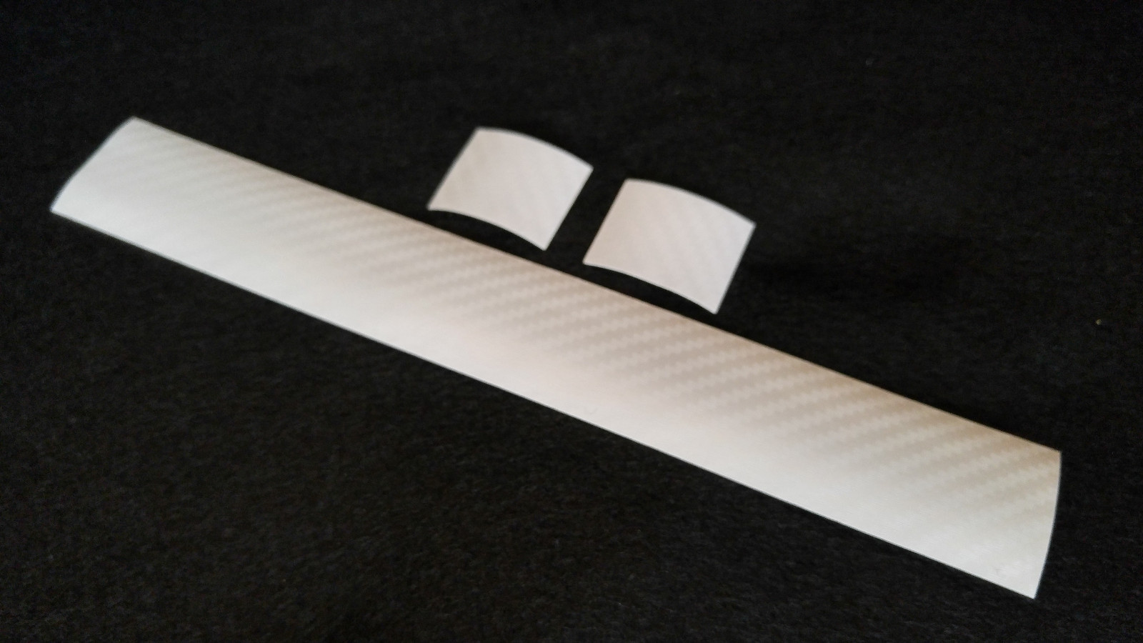 Carbon Fiber Bicycle Chainstay Protector 🚲+ 2 Frame Patches White Decal Sticker