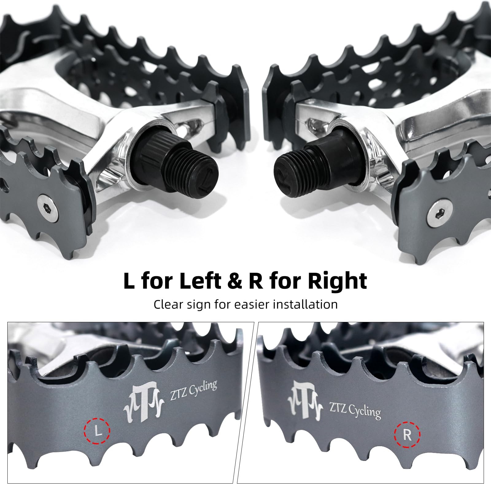 MTB Pedals Mountain Bike Pedals 9/16 Sealed Bearing,Aluminum Antiskid Durable…
