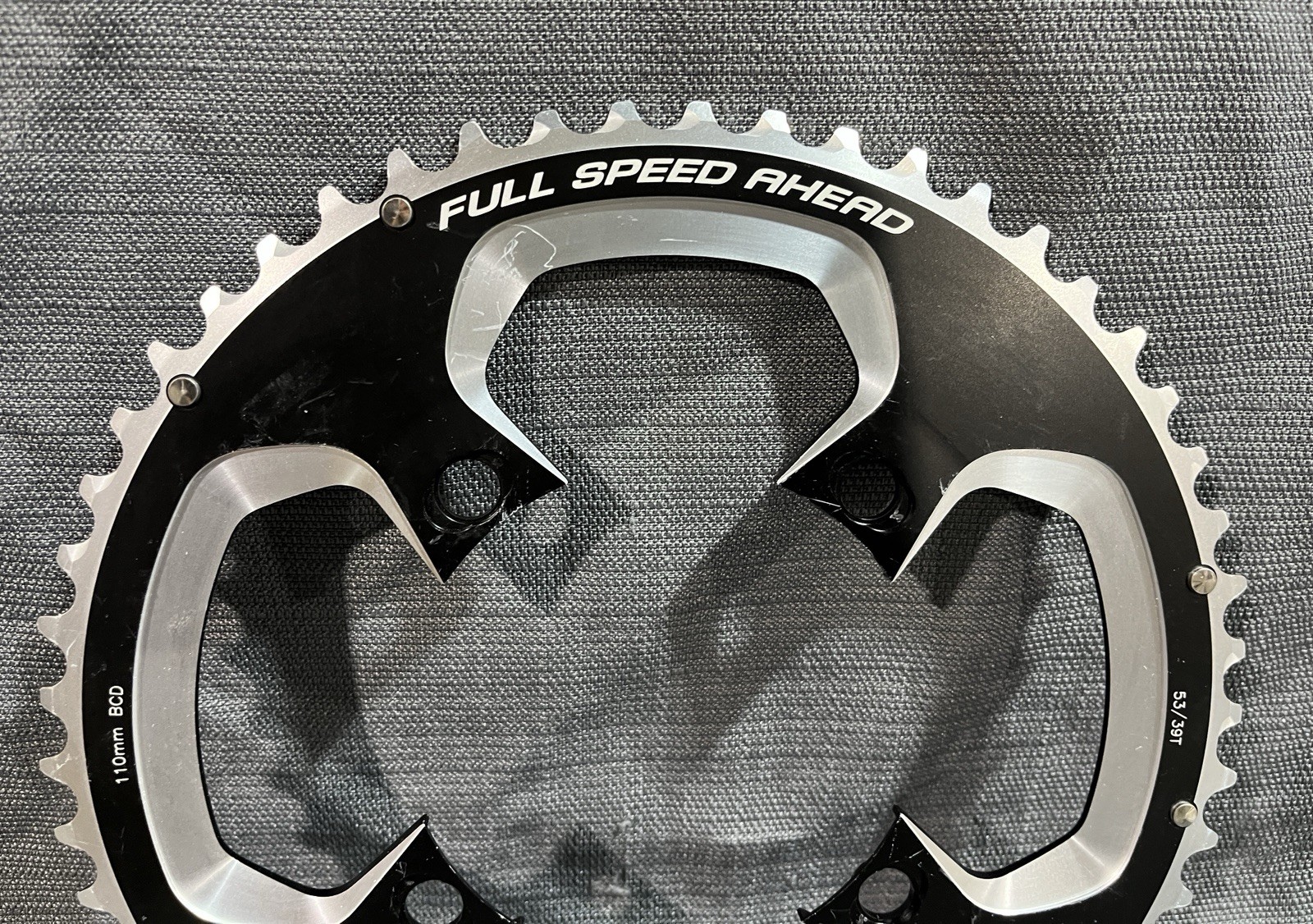 NOS FSA 53/39T 110mm ABS 4-Bolt Road Chainring Set K-Force SL-K 10/11s Bolts/Cap