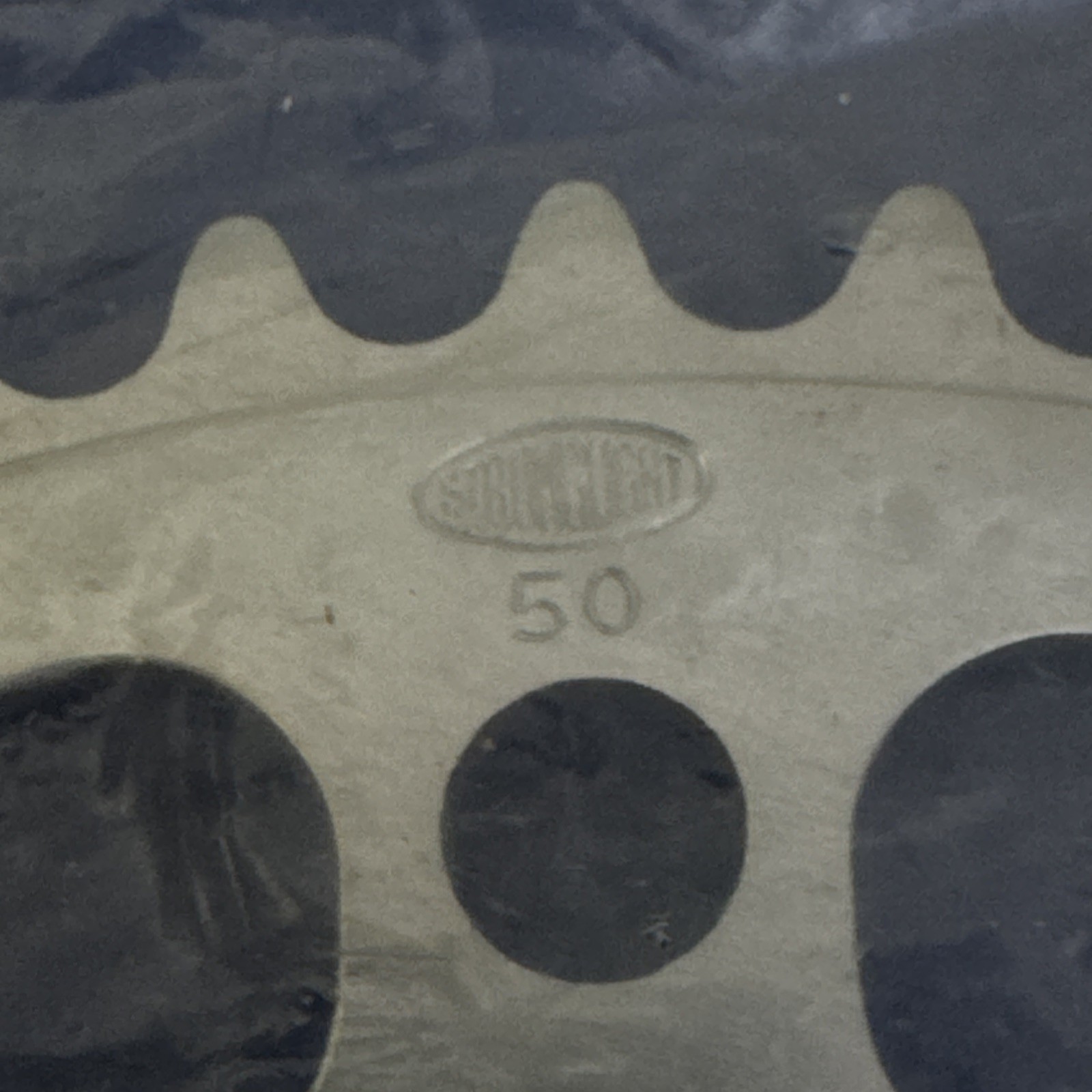 VNTG STRONGLIGHT ALY CHAINRING 86 BCD X 50T SIL FOR MODELS 80.99,100 NEW W/O PKG