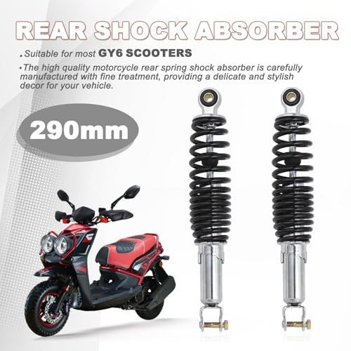Minho Motorcycle Dual Rear Shock Absorbers with Adjustable Spring Preload 290mm