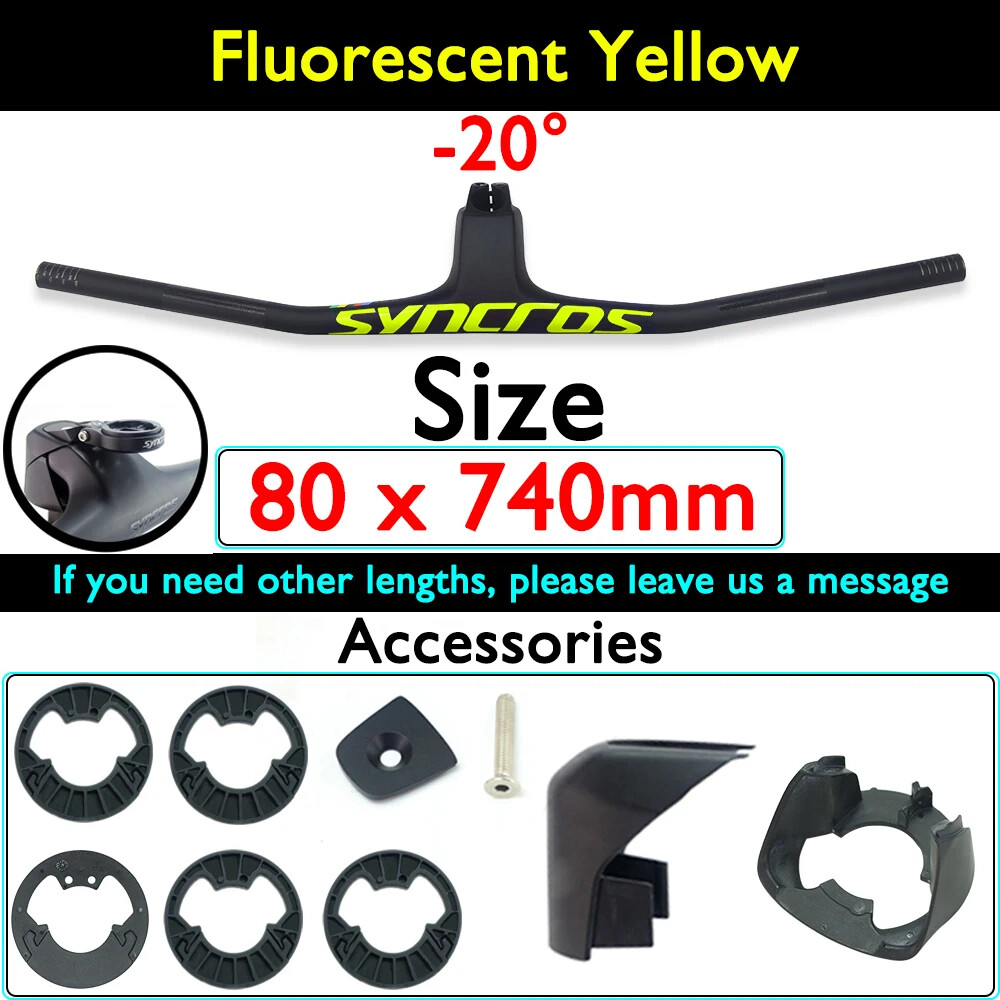 Integrated Handlebar with Stem Full Carbon Fiber MTB Accessorie -20 Degree 740mm