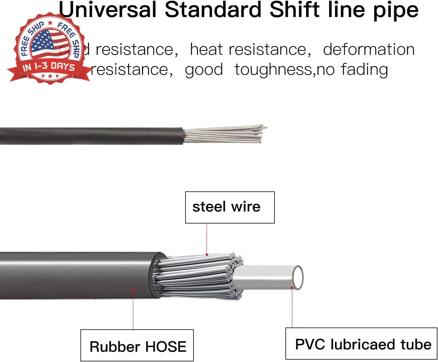 Shift Cable Housing,Lined Bicycle Bike Derailleur/Shift Cable Housing Cycling Sh
