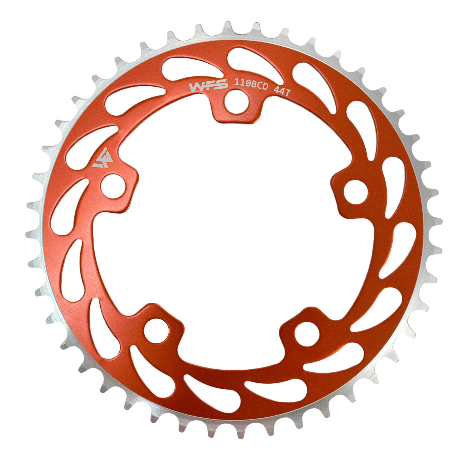 WFS Helix Chainring 44T 1/8″ 110mm Old School BMX Single Speed Fixie , Orange