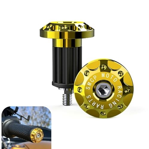 2 PCS Motorcycle Bar Ends, Anti-fall Handle Bar Ends, 7/8 » Aluminum Gold