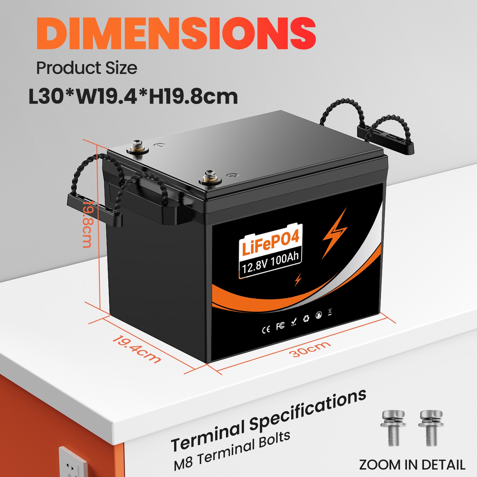 UPP 24V 12V 300Ah Lithium LiFePO4 Battery 3840Wh Solar Battery Pack 5000+ cycles