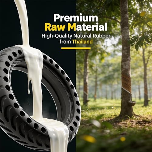 8.5″ Solid Electric Scooter Tire, Honeycomb Shock-Absorbing Replacement 2PS