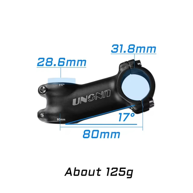 UNO Bike Stem 31.8mm -7° 17° 35° MTB Road Alloy Stem 60-130mm Ultralight