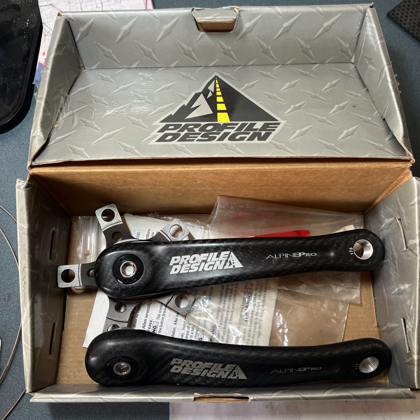 VTG 90s PROFILE DESIGNE Alpine pro Crankset Carbon 430gr