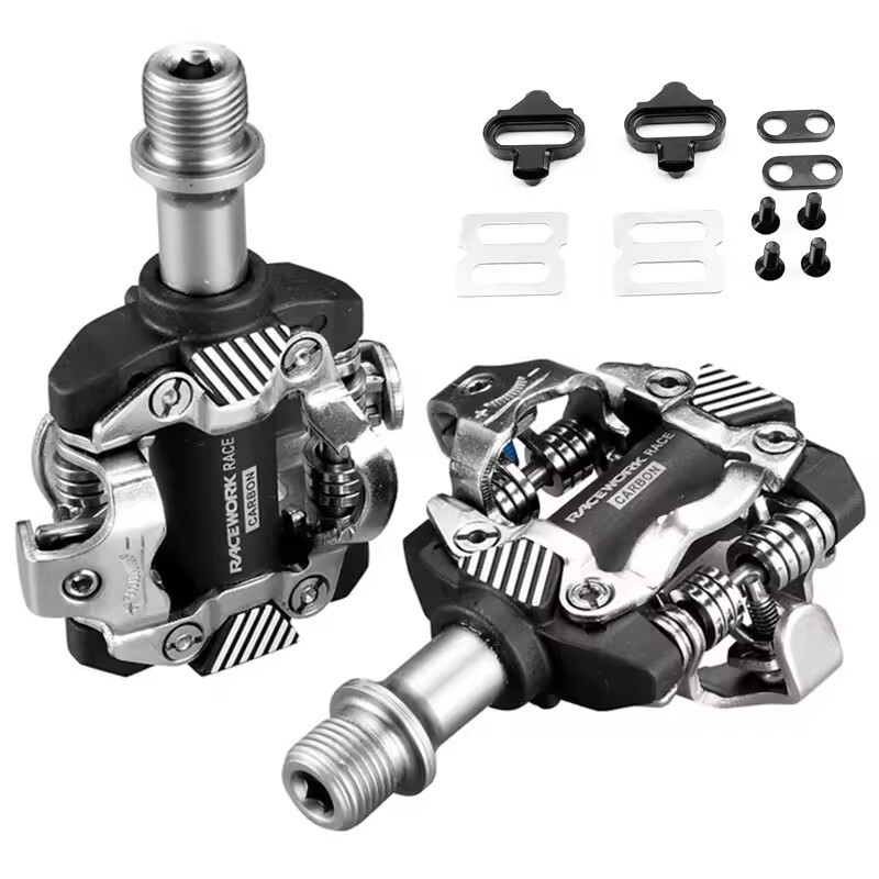 RACEWORK MTB Pedal Self-Locking SPD Pedals Mountain Bike Cleats Bearing Footrest