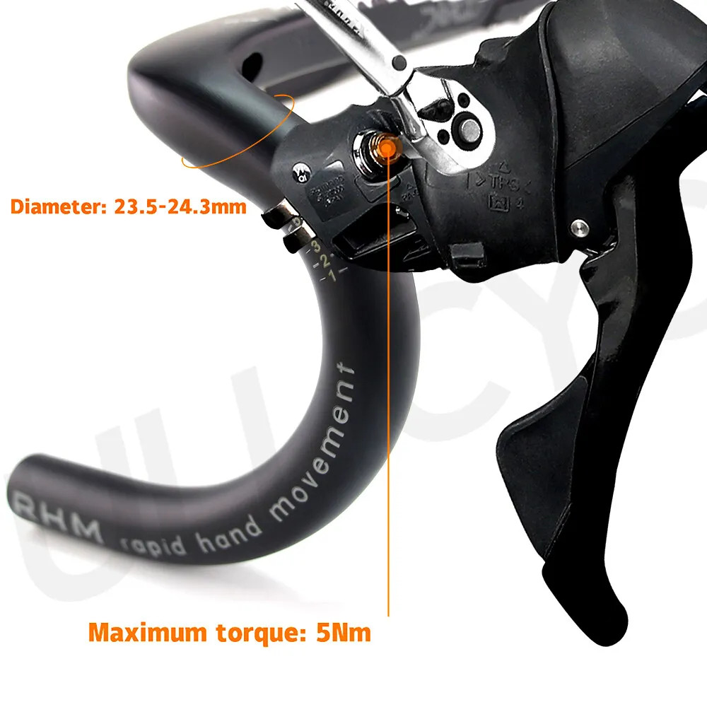Carbon Road Integrated Handlebar 28.6mm Drop Handlebars with Computer Holder