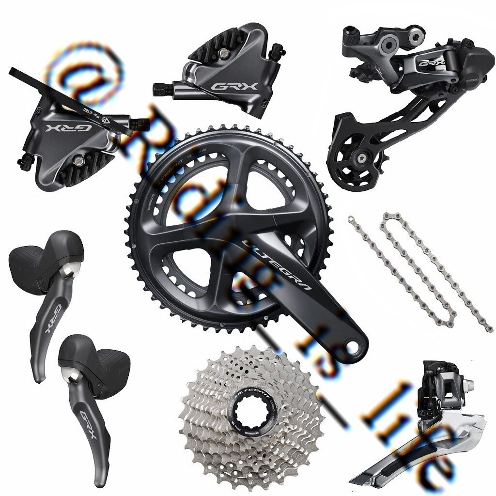 New Shimano GRX RX810 2×11-Speed Full Gravel Groupset W/FC-R8000 Crankset 50-34T