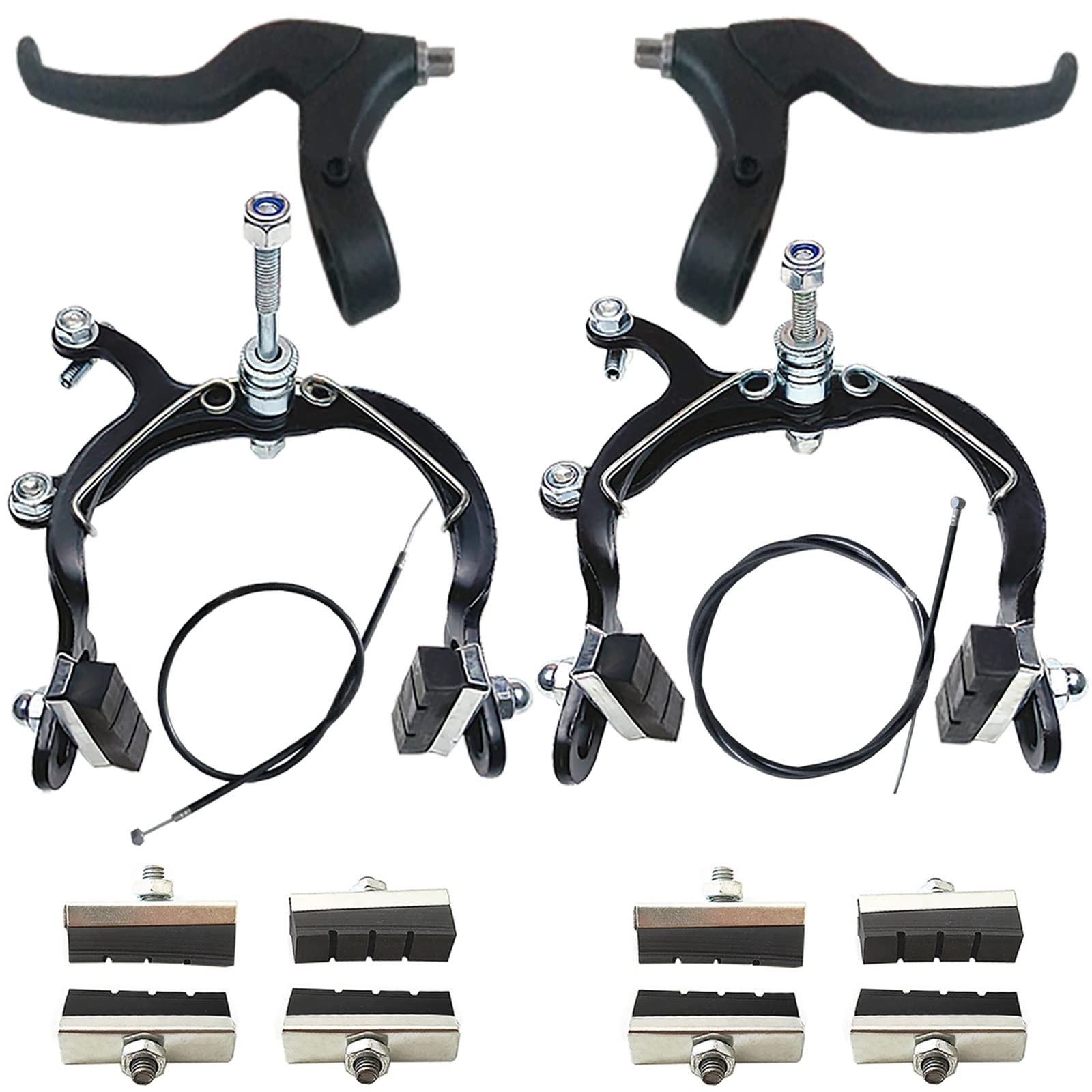 Bike Brake Caliper Set MX Side Pull Brakes 69-96mm Long Reach Rear & Front C …