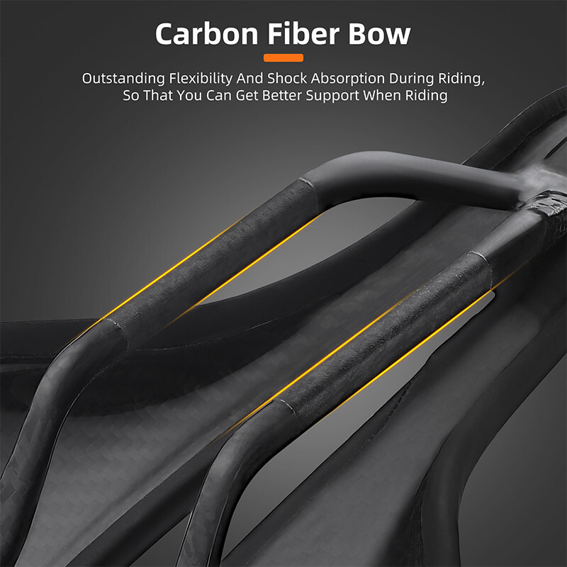 WEST BIKING Carbon Fiber Leather Bicycle Saddle Hollow Road Bike Seat Saddle