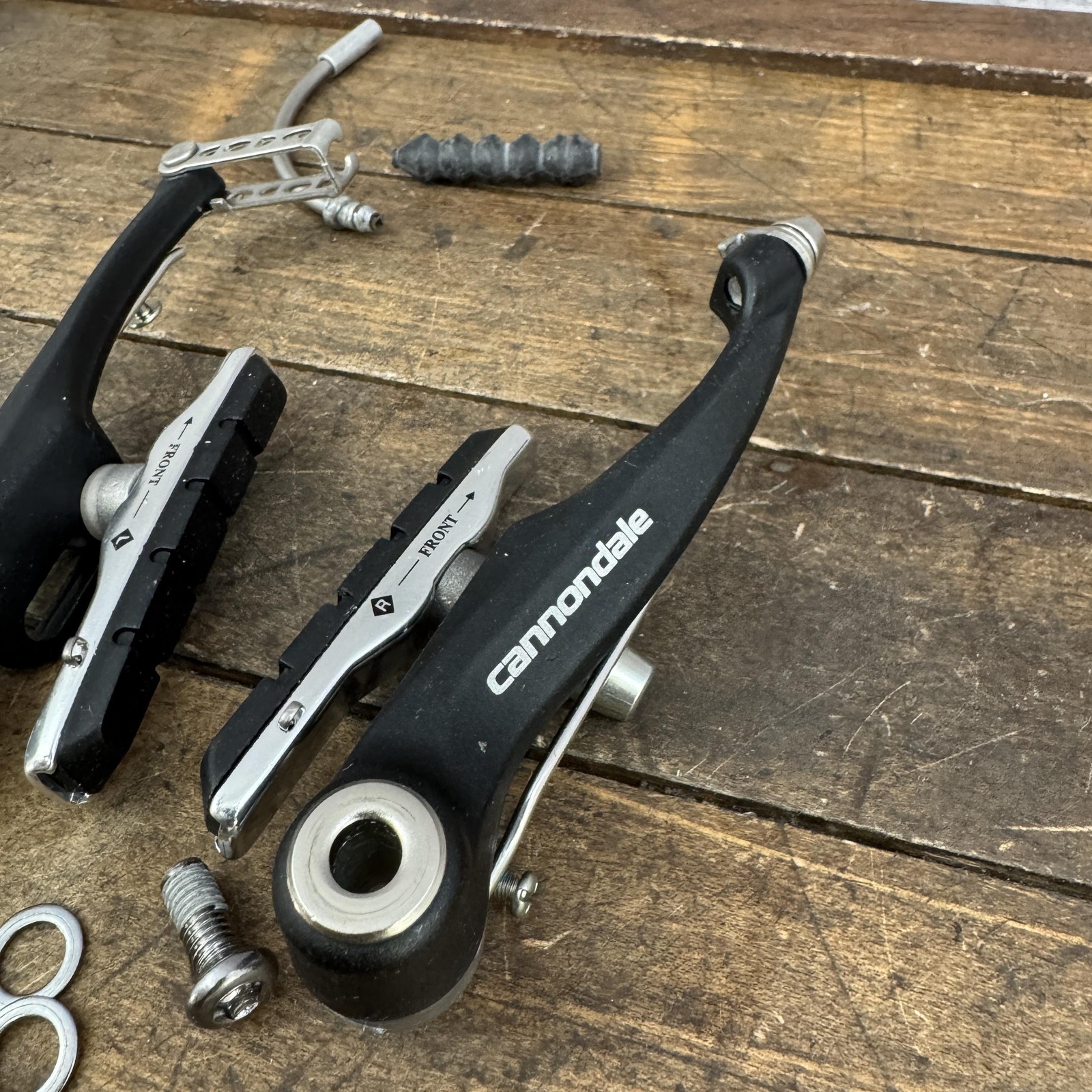 Cannondale V-Brake Caliper Pair Black Linear Pull MTB Hybrid Bike Pads
