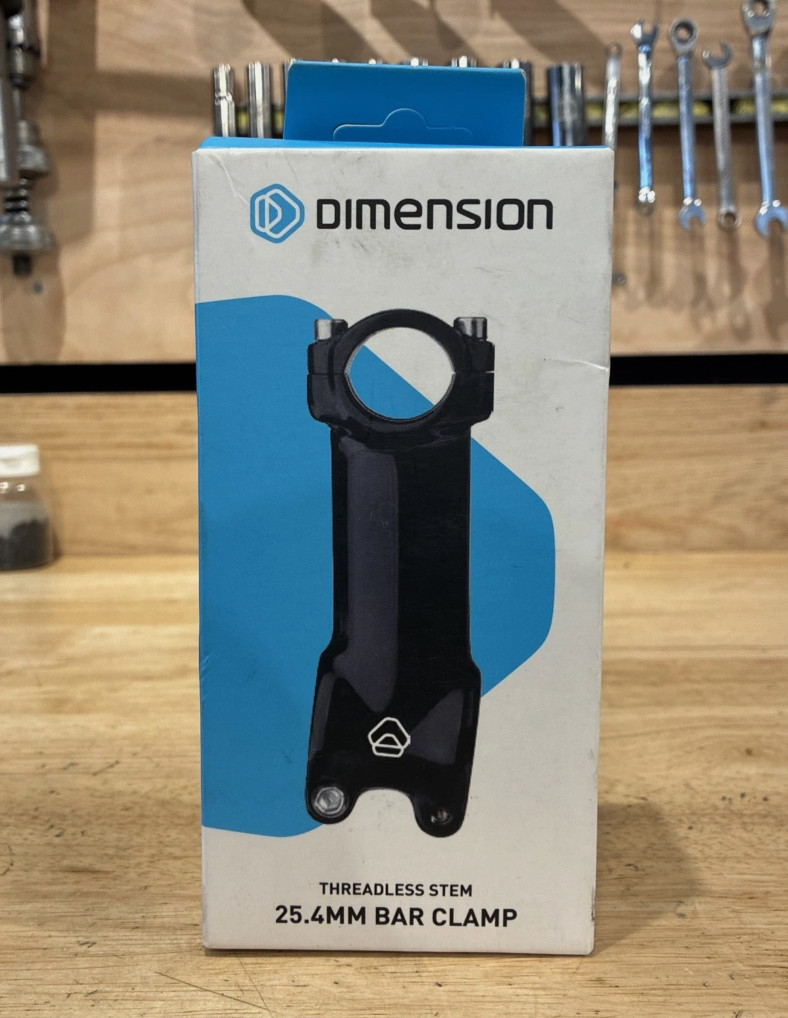 Dimension Threadless Stem – Black, 75mm, 35 degrees, shop NOS