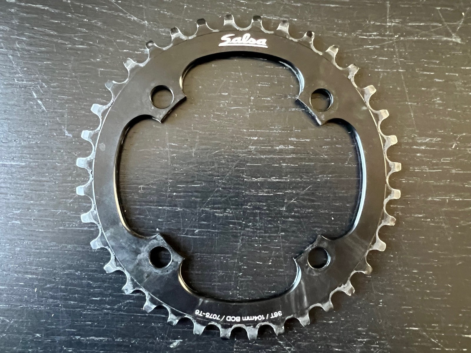 Salsa 36T Chainring 110 BCD 4-Arm Black 7075 Aluminum Road CX Gravel 36 Tooth