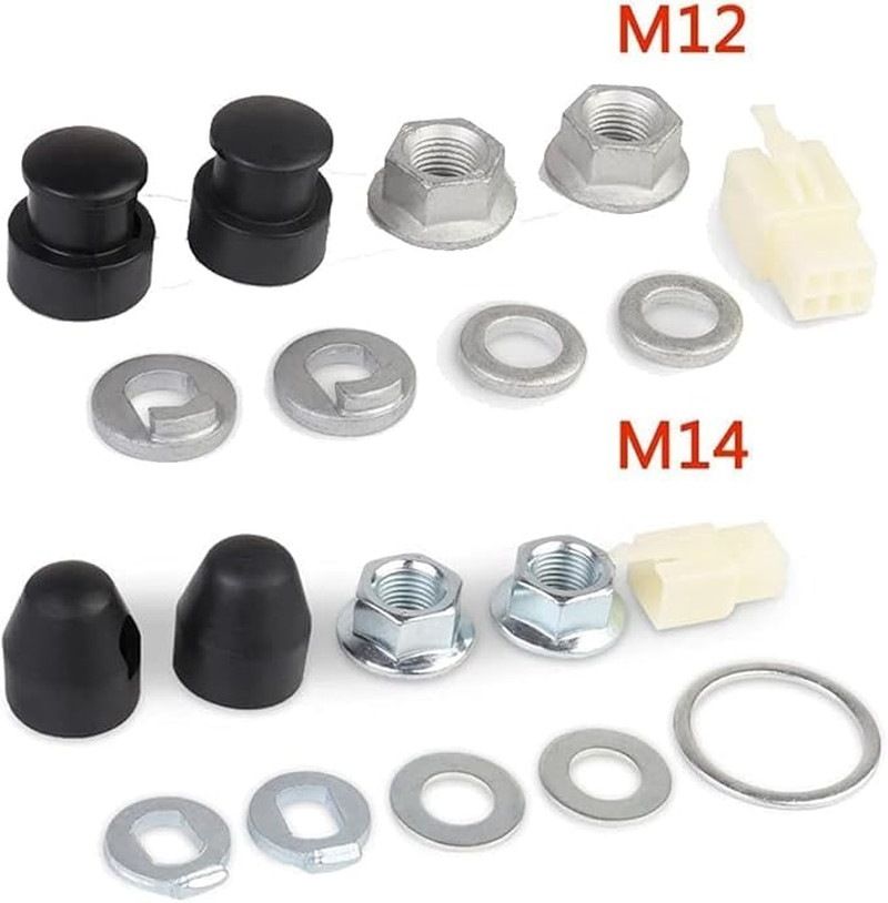E-Bike Electric for Bicycle Hub Motor Axle M12 Front Lock Nut/Lock Washer