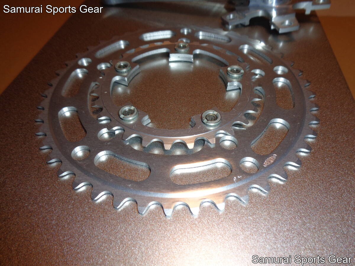 STRONGLIGHT 99 Crankset 165mm 46/28T BSC PCD 86mm Vintage French Rare NOS