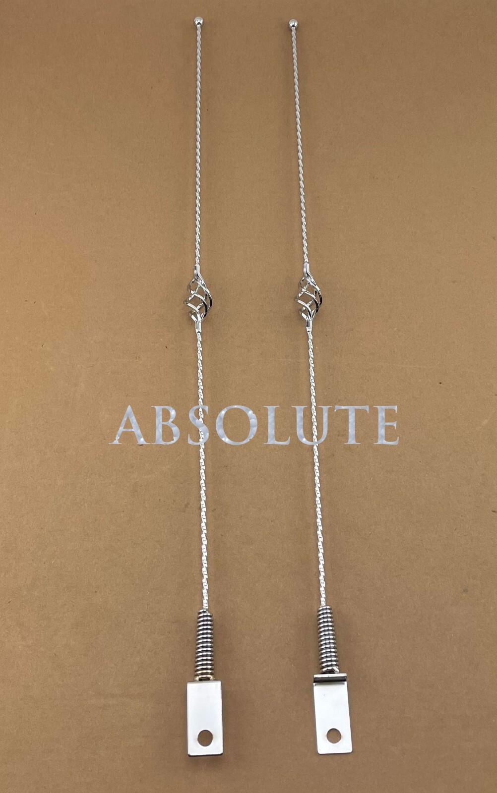 PAIR OF VINTAGE LOWRIDER 32″ LONG CAGE TWISTED BICYCLE CHROME ANTENNA(SHOW PART)