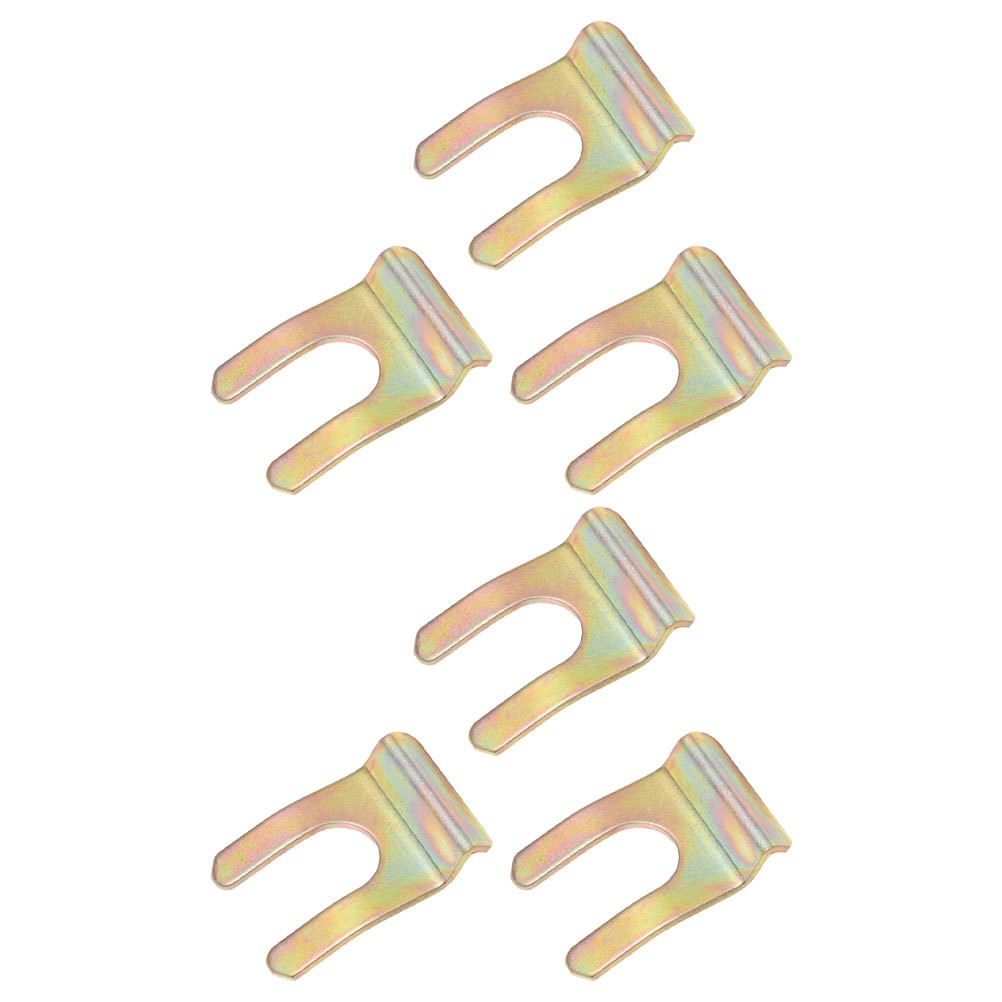 6Pcs Heavy Duty Iron Brake Line Clamps U Shaped Durable Clips for Car Use