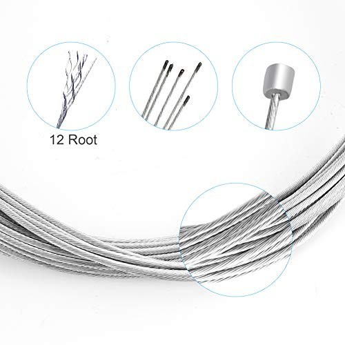 10 Pack Bike Shift Cable Kit 2.1m Zinc Coated Stainless Steel for Mountain Road