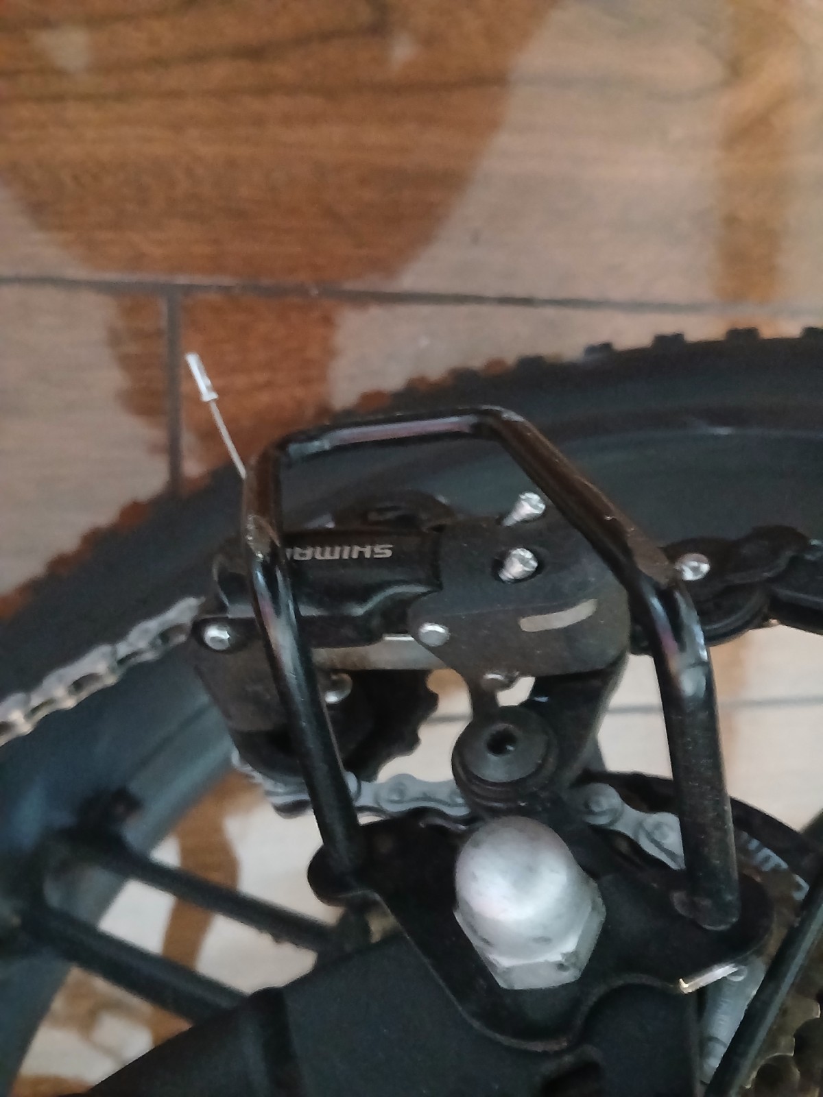 (E bike controller) Rear Derailleur 7-Speed Long Cage Black Hanger Mount