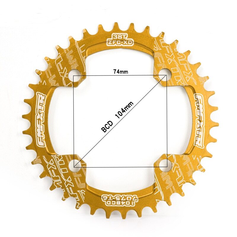 104BCD MTB Round Narrow Wide Chainring Bike Chainwheel 30/32/34/36/38/40/42T