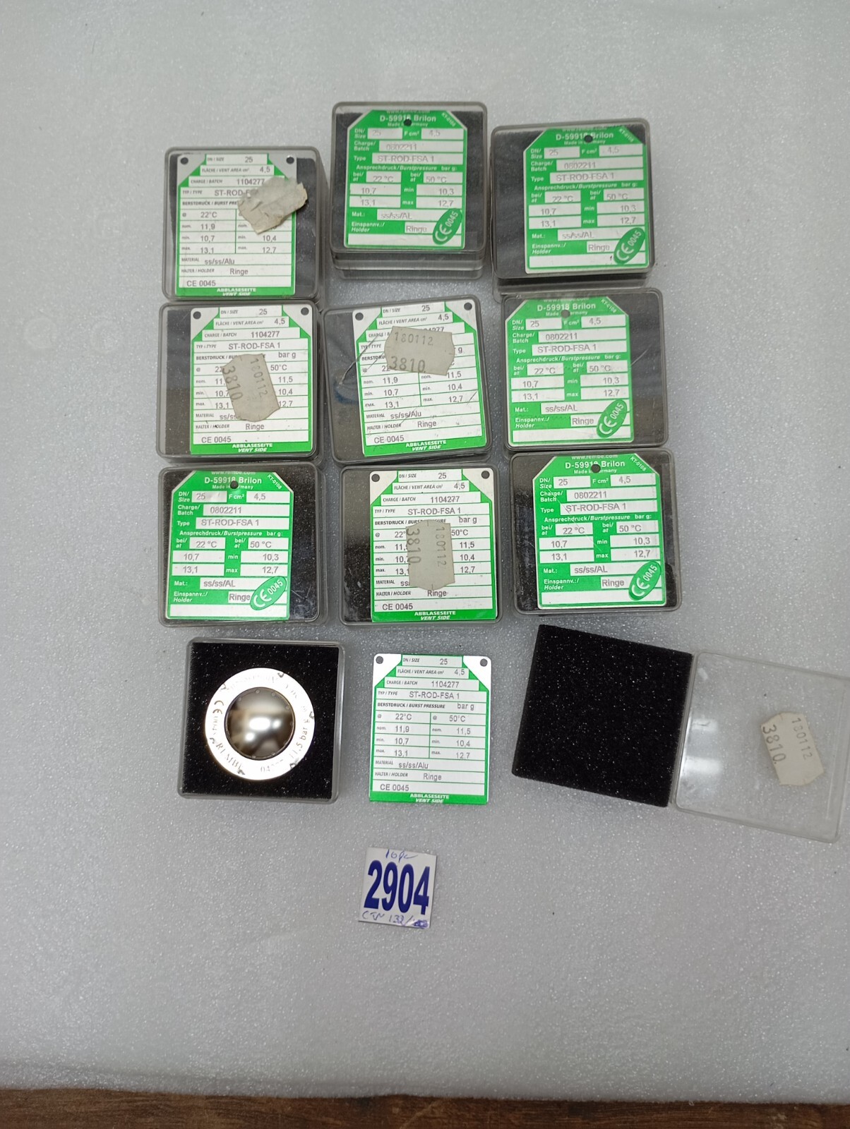 Abblaseseite REMBE 1104277 11,5bar g Typ. ST-ROD-FSA 1 DISC REPTURE(LOTOF 10PC)