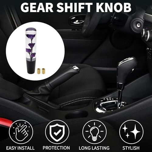 Purple Front Shift Lever Knob for 20cm Car Gear Shifter Knob