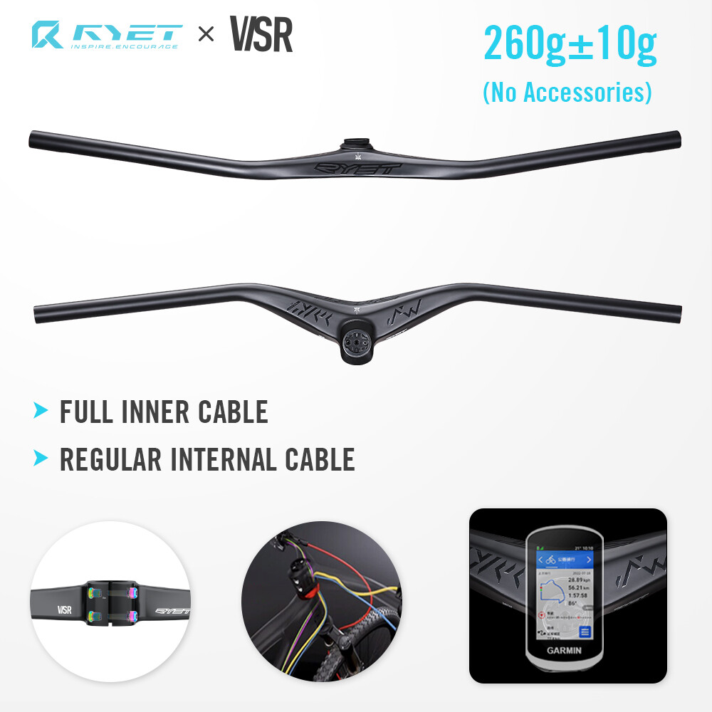 T1000 MTB XC Bicycle Carbon Full Inner Cable Integrated Handlebar 780mm -12°