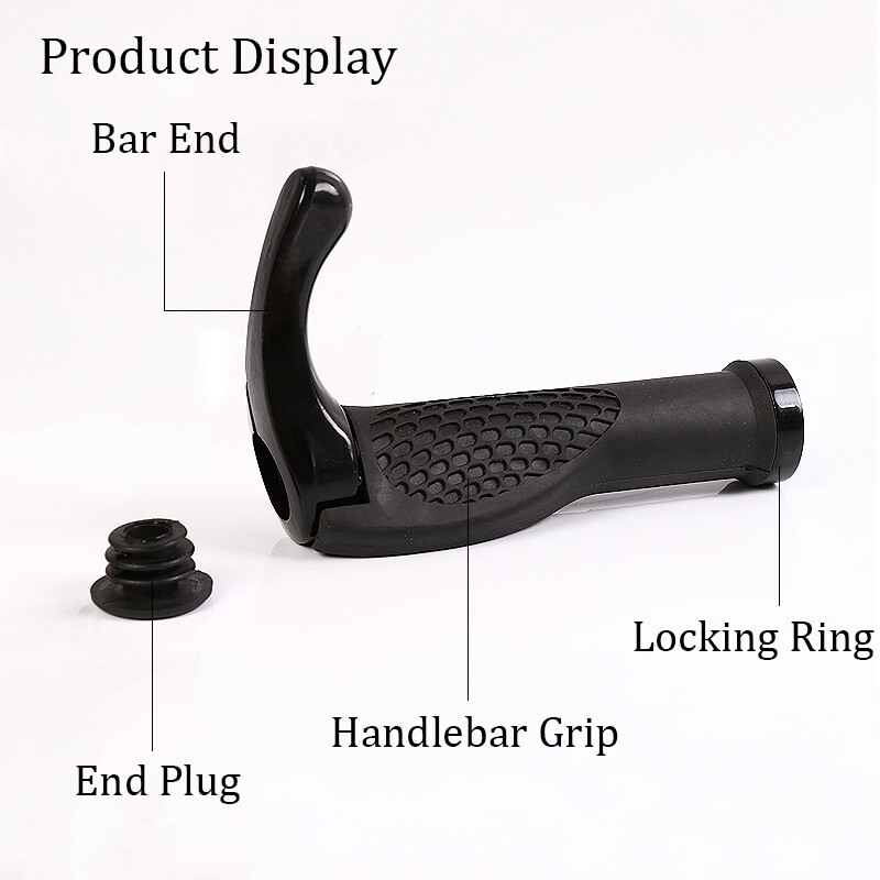 Ergonomic MTB Mountain Bike Bicycle Handlebar Rubber Grips Cycling Lock-On Ends