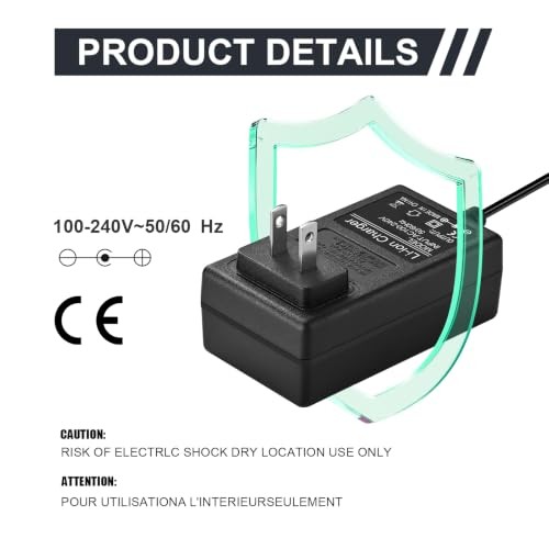 21V Charger for Mini Chainsaw, Drill, Wrench, Screwdriver, Trimmer, 1A 2.0Ah