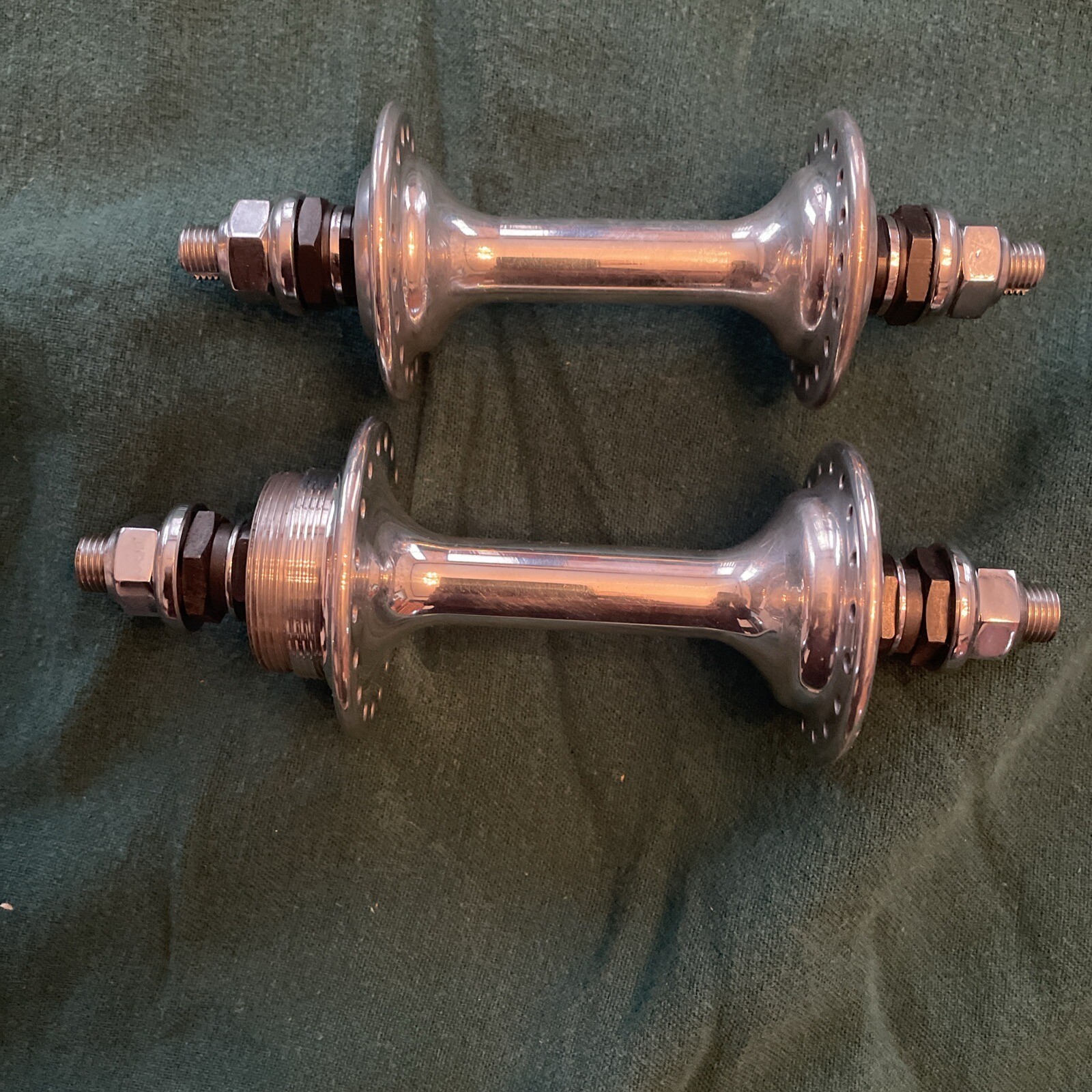 NOS Vintage SUNSHINE PROFESSIONAL Track Pista Hubs 36º Low Flange • Japan. (NJ)