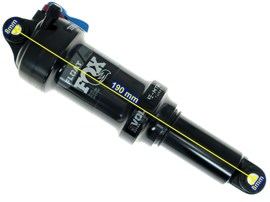 NOS! FOX Float DPS Performance 3pos Evol LV Air Rear Shock 7.5x 2.0in 190x51mm
