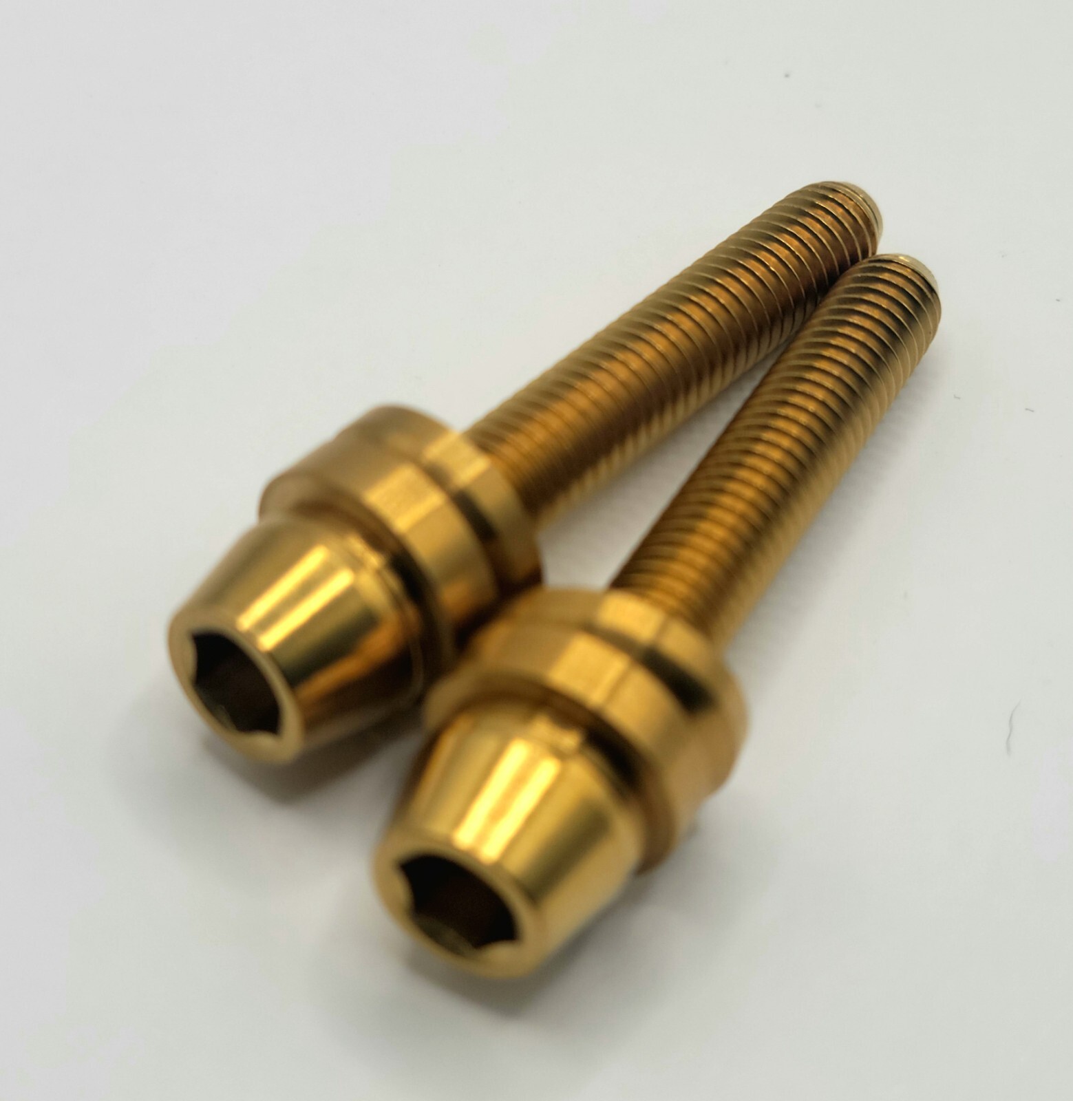 Trail Arc Titanium MTB Brake Caliper Mounting Bolt + flat, cone, cup washer (2x)
