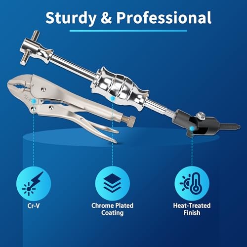 Locking Pliers Slide Hammer Puller Set – 9.8 in – 2 lb Slide – Locking Pliers