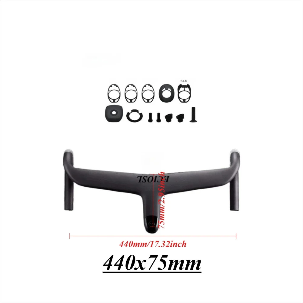 Carbon Internal Cable Routing Di2 Cockpit Handlebar and Stem for Road Bicycle