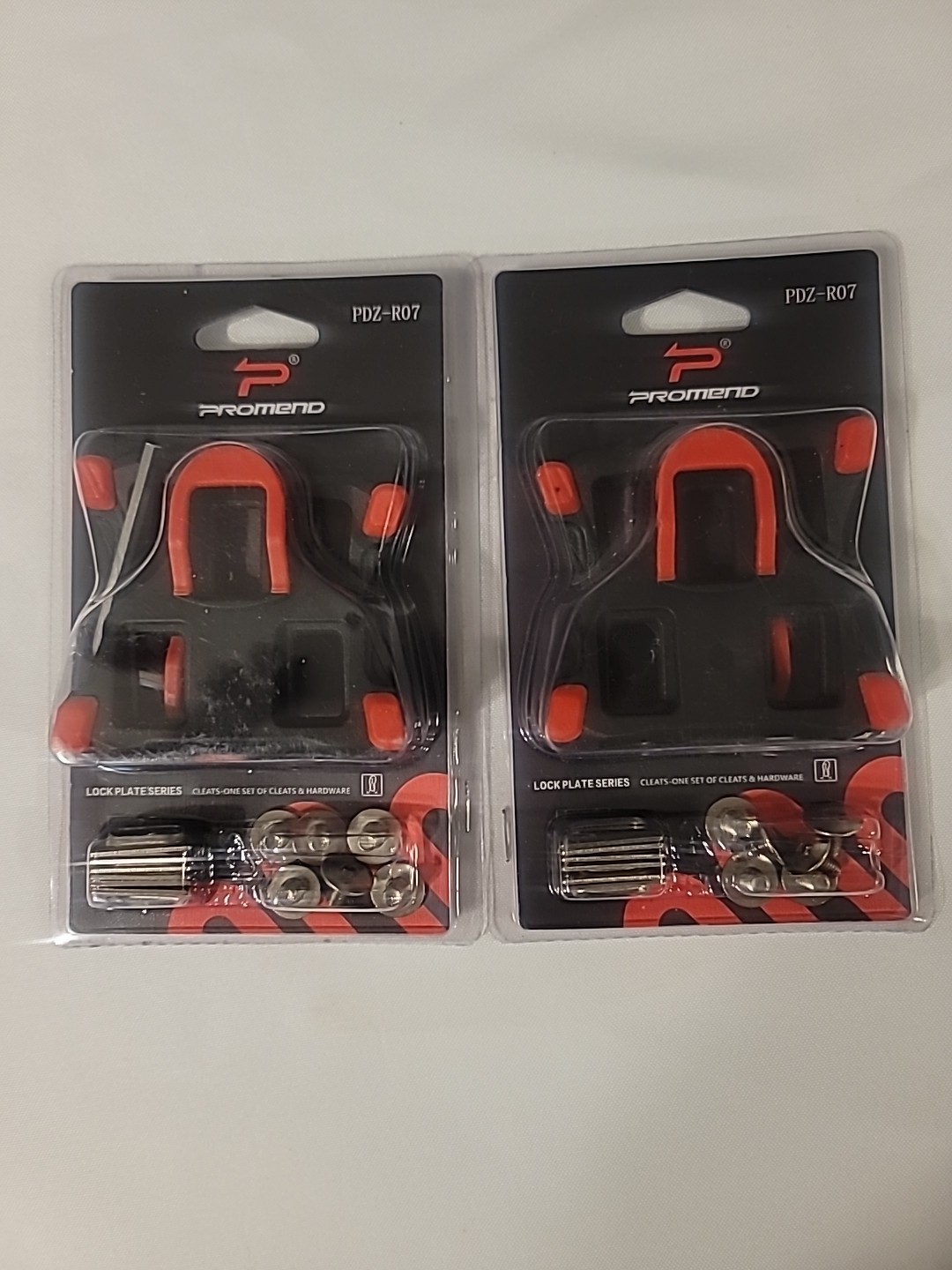 Promend PDZ-R07 Road Bike SPD-SL Pedal Cleats 6° Float Red/Black | 2pack