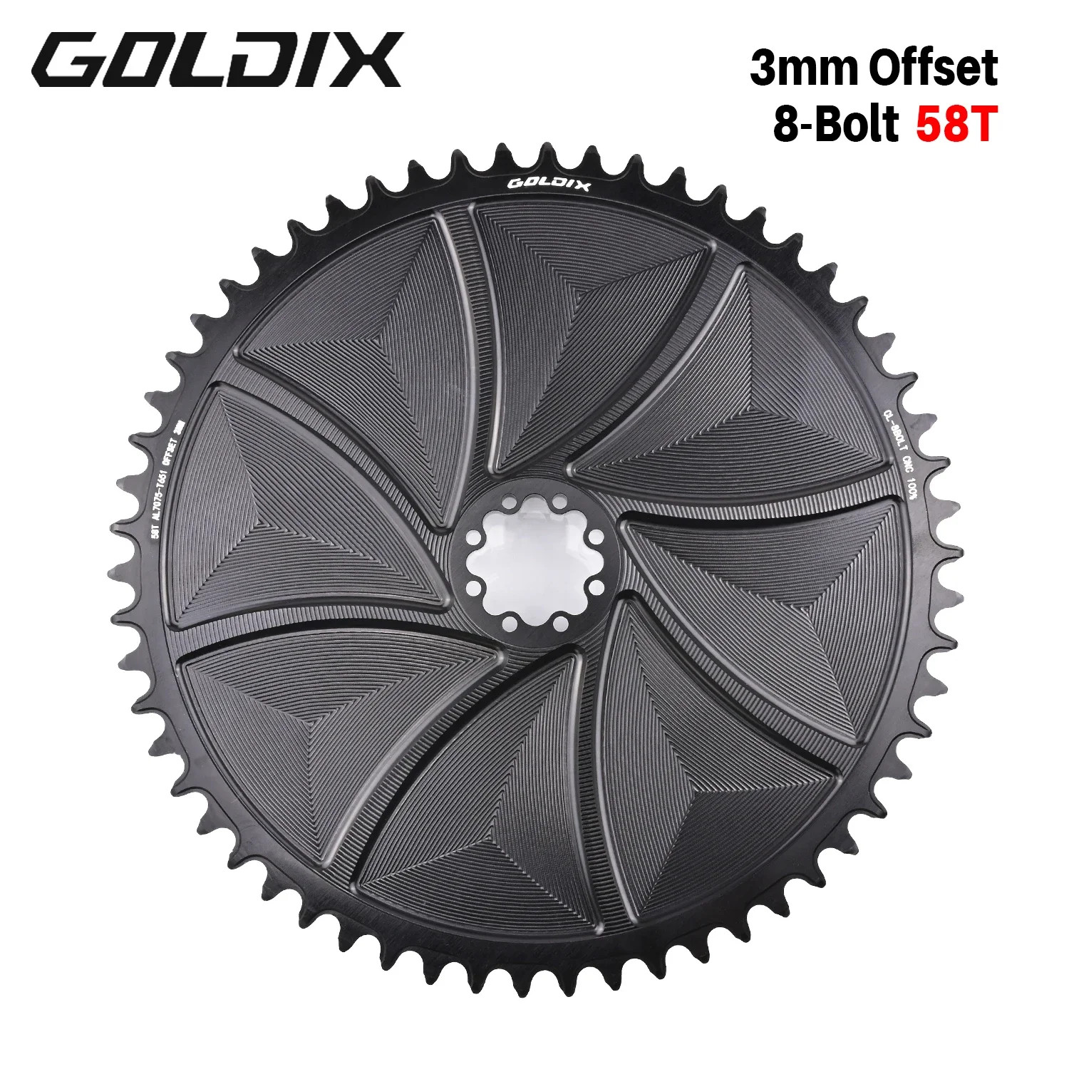 8-Bolt Bicycle Chainring 40-58T Narrow Wide Direct Mount Road Bike Chainwheel