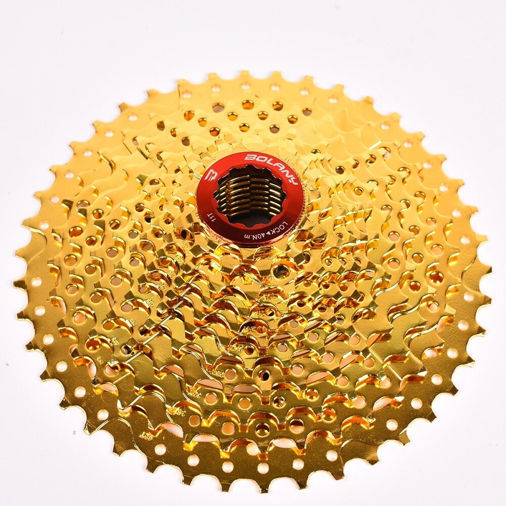 BOLANY 11 Speed 11-42T Cassette Flywheel Gold Fit Sram Shimano M8000 MTB Bike