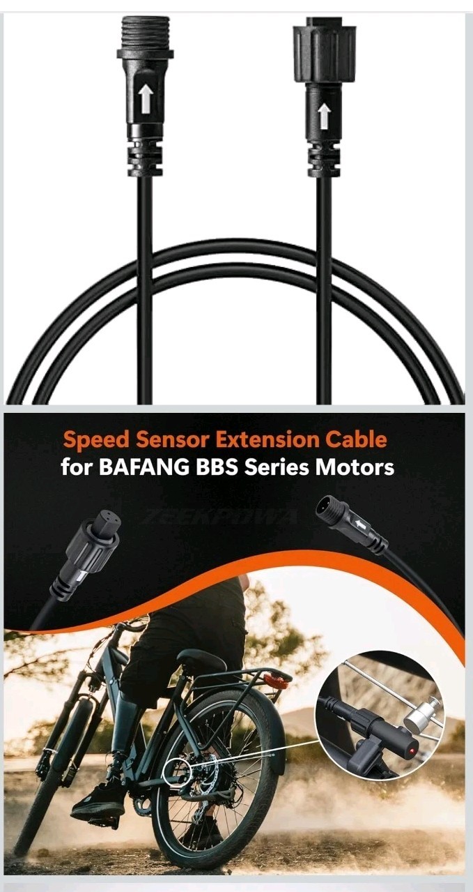 60CM Speed Sensor Extension Cable for Bafang BBS02 BBSHD Uart Mid Drive Motor