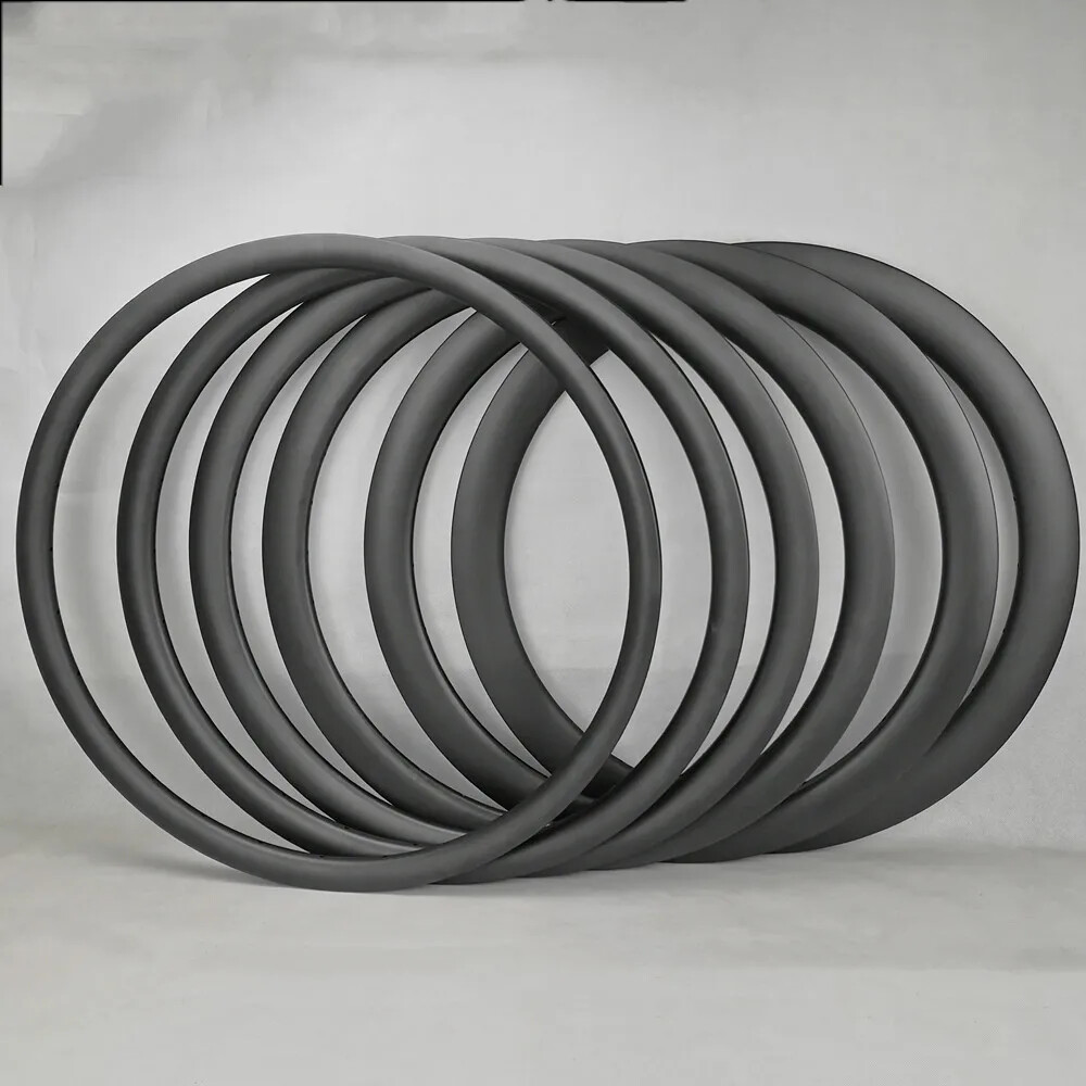 700C Carbon Fibre Road Bike Rim Tubeless Bicycle Wheels 30 45 55 60mm Rim