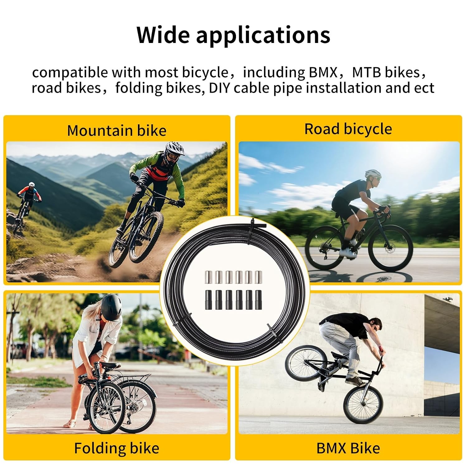 Bicycle Lined Brake Cable Housing Bike Brake Cable Housing Set