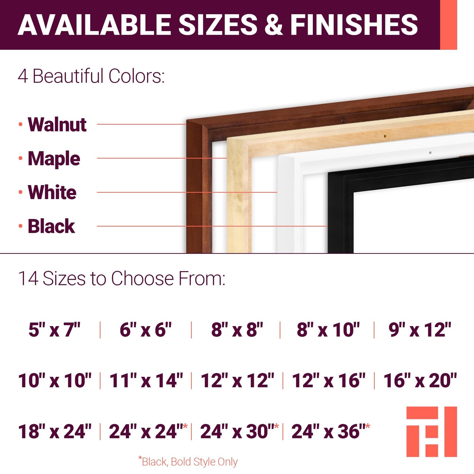 Ampersand Float Frame 1.5In Thin 12X12 Black