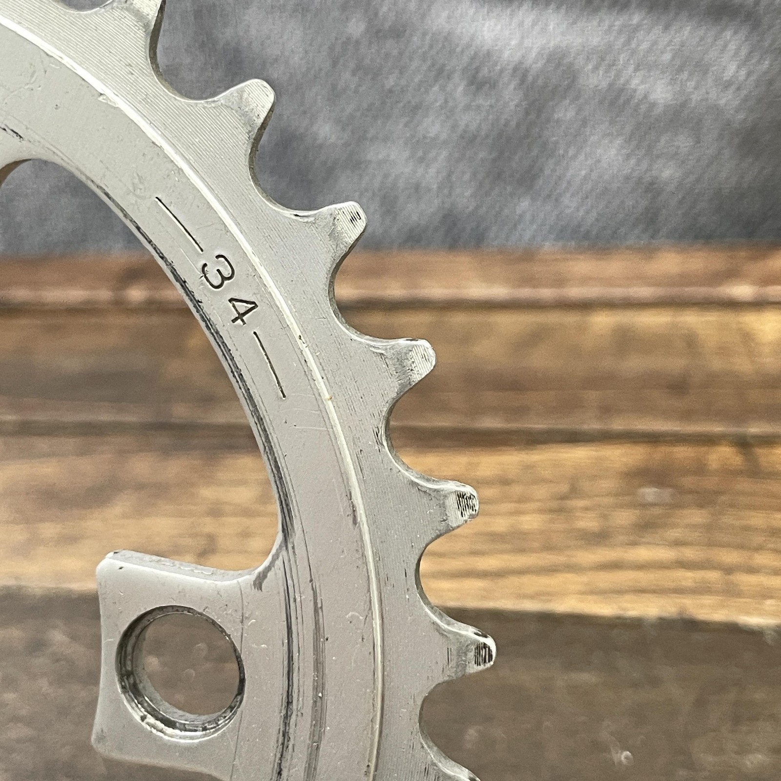 Vintage SR Sakae 34t Chainring 86 BCD 34 Tooth Silver Alloy Japan Road Tour