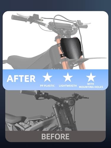 Front Number Plate for Ebike,8.78″*6.69″ 9.06″Lx 6.69″W Imitation Carbon Fiber