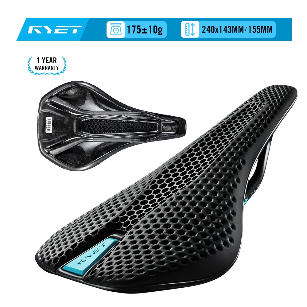 3D Printed Carbon Bike Saddle Carbon Rails 143/155MM for MTB Gravel Road Bike